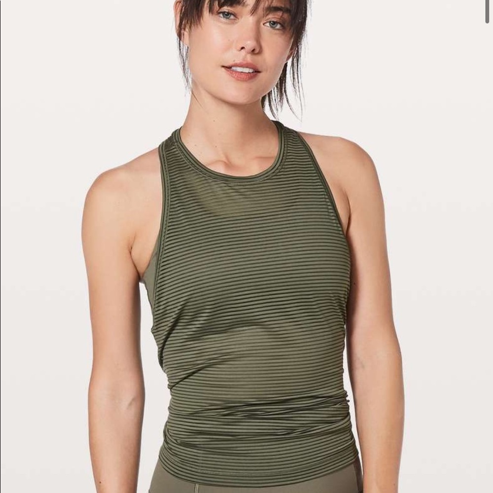 Lululemon Miles Ahead Tank in Sage